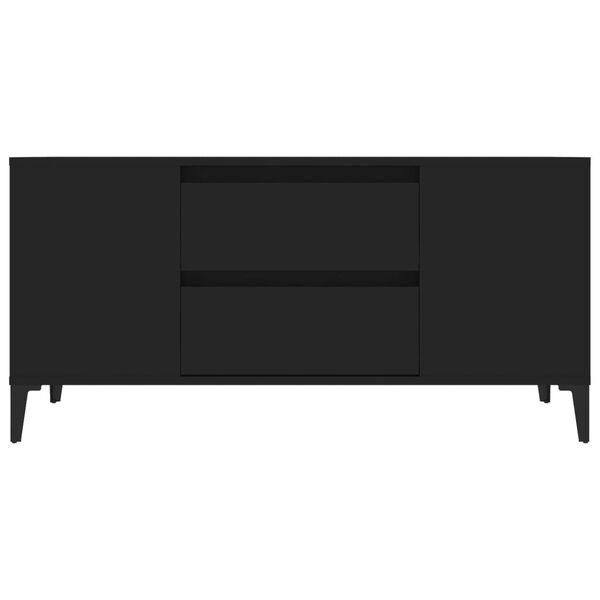 vidaXL Έπιπλο Τηλεόρασης Μαύρο 102x44,5x50 εκ. Επεξεργασμένο Ξύλο