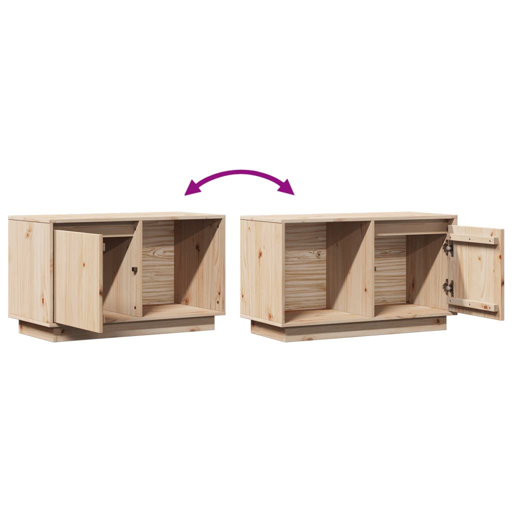 vidaXL Έπιπλο Τηλεόρασης 74 x 35 x 44 εκ. από Μασίφ Ξύλο Πεύκου