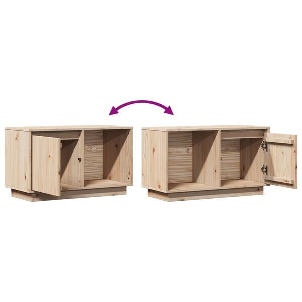 vidaXL Έπιπλο Τηλεόρασης 74 x 35 x 44 εκ. από Μασίφ Ξύλο Πεύκου
