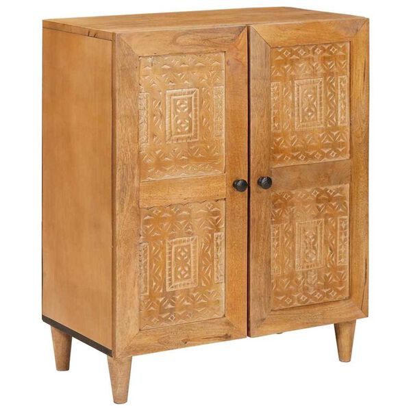 vidaXL Πλαϊνό γραφείο Ανοιχτό καφέ 60 x 33 x 75 cm Μασίφ ξύλο μάνγκο
