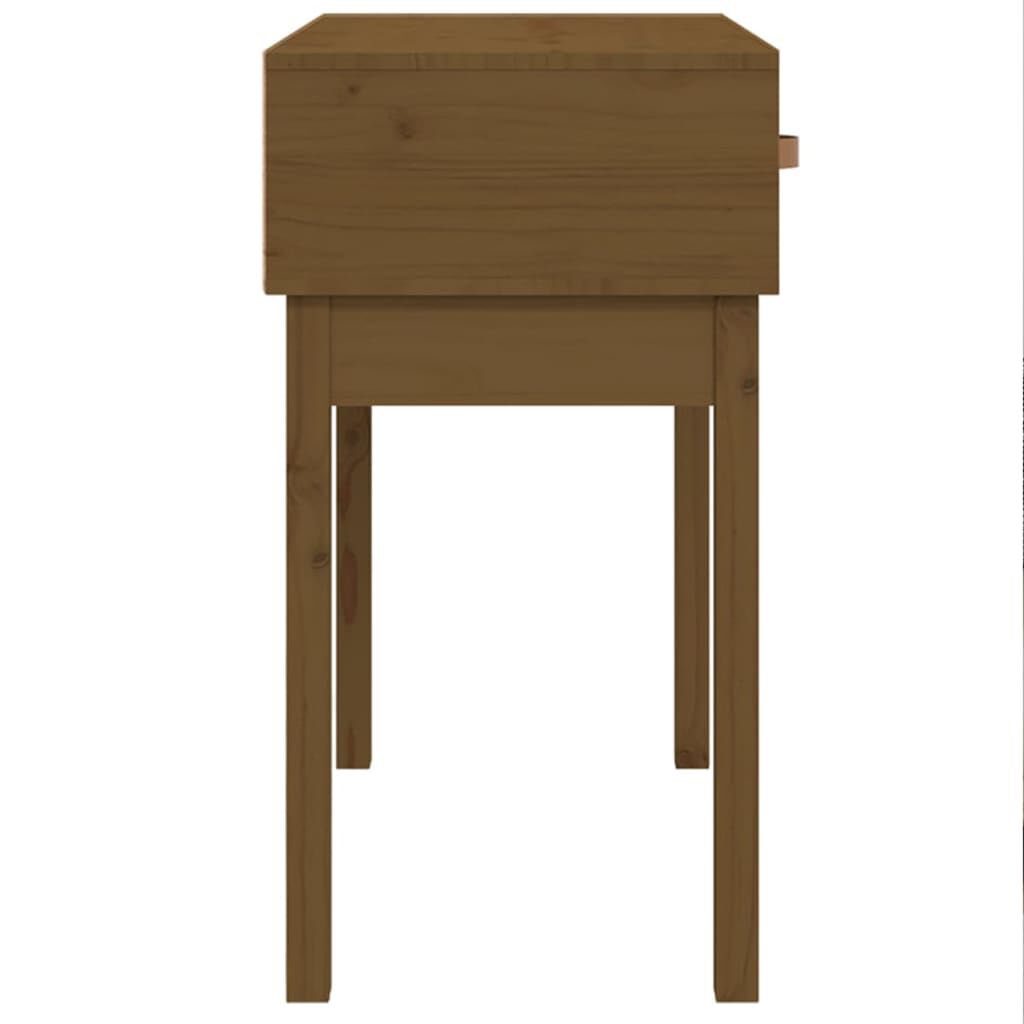 vidaXL Τραπέζι κονσόλα Καφέ μελί 76,5x40x75 εκ. Μασίφ Ξύλο Πεύκου