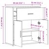 vidaXL Βοηθητικά Ντουλάπια 2 τεμ. Γκρι Σκυρ. 60x31x70εκ Επεξεργ. Ξύλο