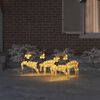 vidaXL LED Ρούντερ 4 pcs Χρυσό ύφασμα