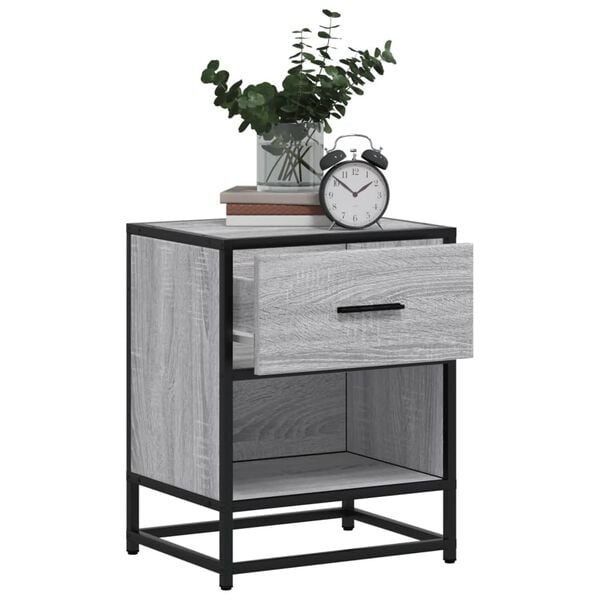 vidaXL Κομοδίνο Γκρι Sonoma 40x31x50 εκ. από Επεξεργασμένο Ξύλο