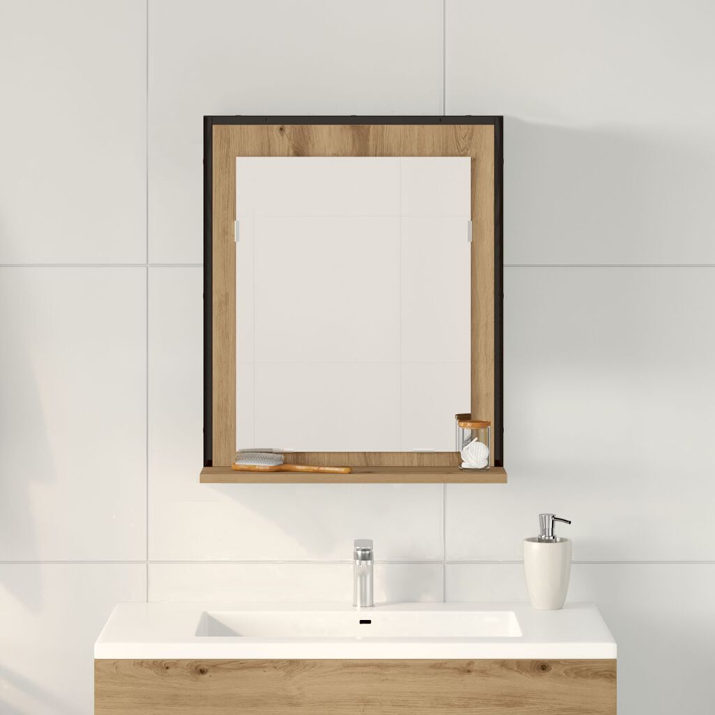 Καθρέφτης μπάνιου vidaXL Artisan Oak 50x12x60 εκ. Επεξεργασμένο ξύλο