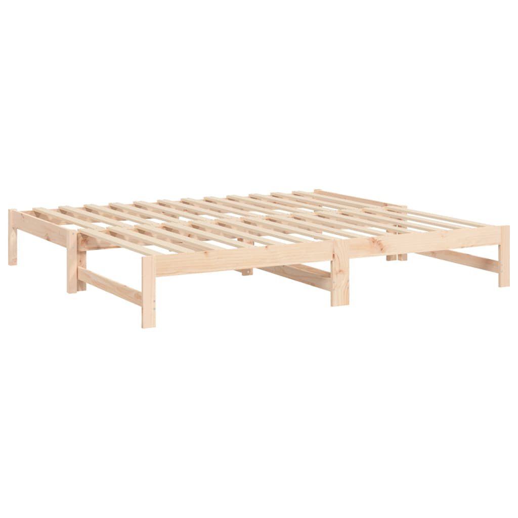 vidaXL Καναπές Κρεβάτι Συρόμενος 2x(90x190) εκ. Μασίφ Ξύλο Πεύκου