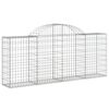 vidaXL Συρματοκιβώτια Τοξωτά 3 τεμ. 200x30x80/100 εκ. Γαλβαν. Ατσάλι