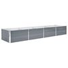 vidaXL Ζαρντινιέρα Υπερυψωμένη Γκρι 320x80x45 εκ. Γαλβανισμ. Χάλυβας