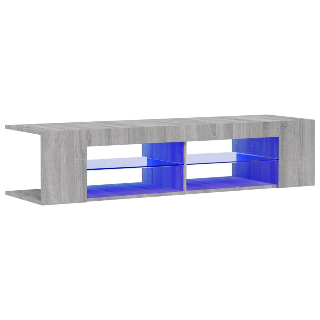 vidaXL Έπιπλο Τηλεόρασης με LED Γκρι Sonoma 135x39x30 εκ.
