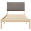vidaXL Σκελετός Κρεβατιού με κεφαλάρι Καφέ και ταμπά 100 x 200 cm
