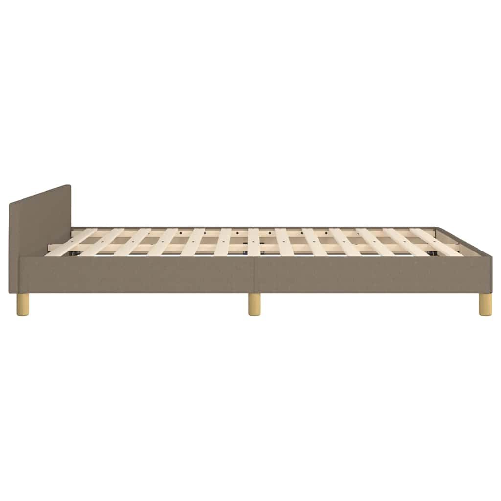vidaXL Σκελετός Κρεβατιού Χωρίς Στρώμα Taupe 140x200 εκ. Υφασμάτινο