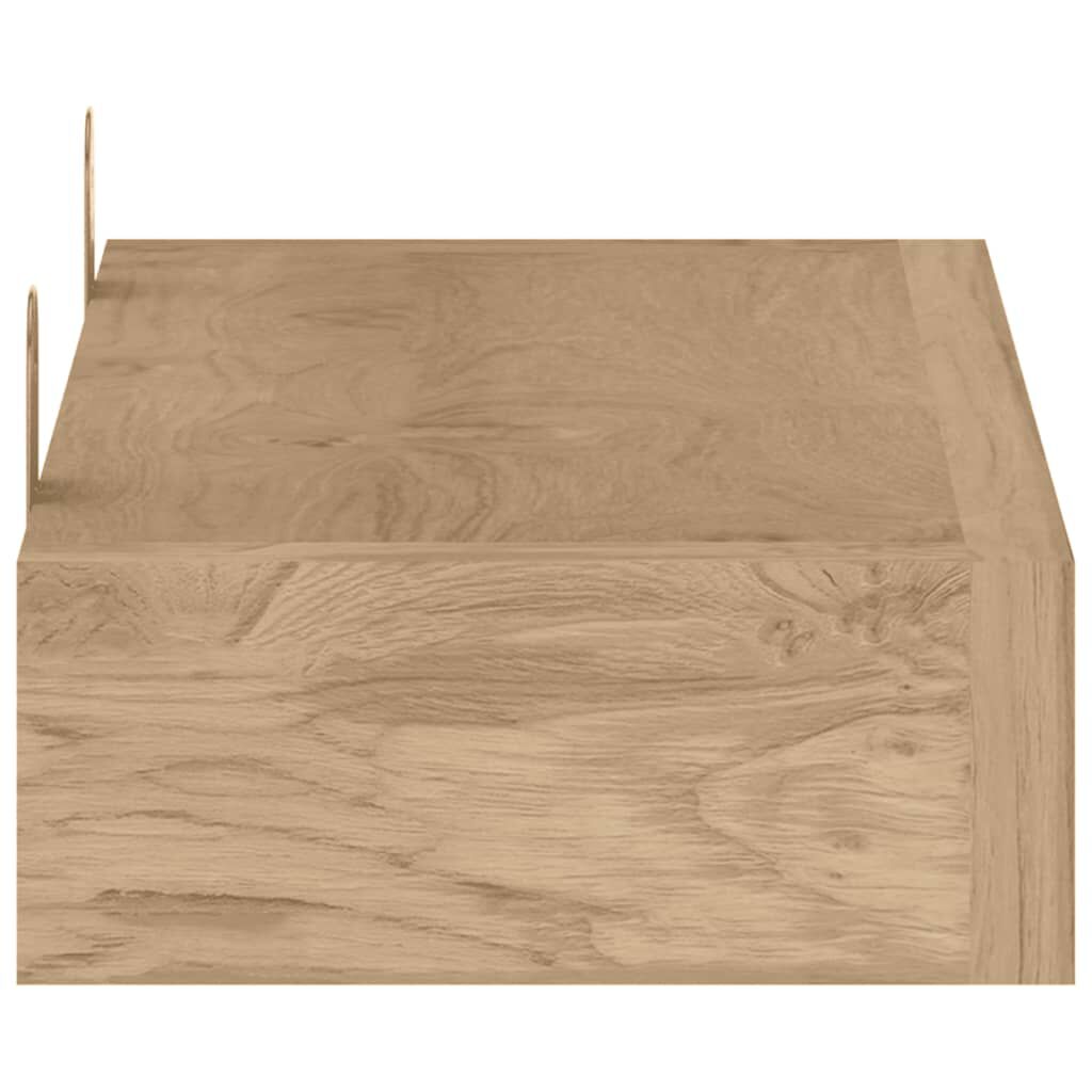 vidaXL Ράφια Τοίχου 2 τεμ. 40 x 15 x 6 εκ. από Μασίφ Ξύλο Teak