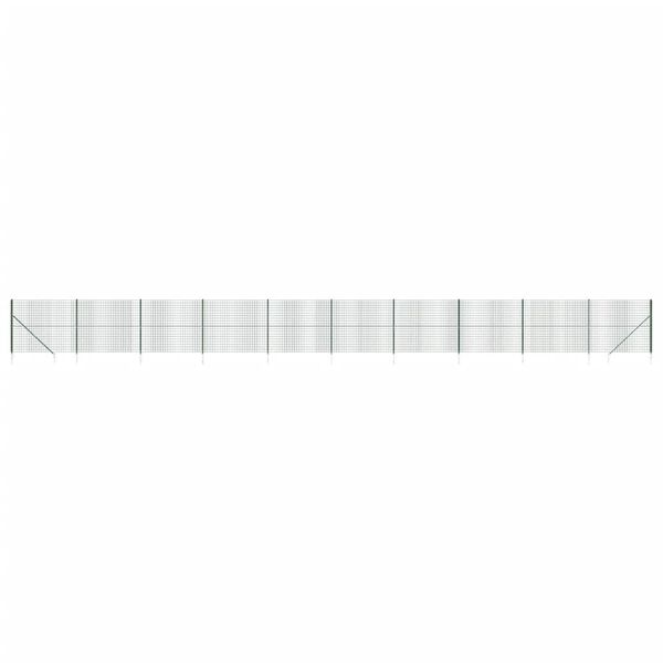 vidaXL Συρματόπλεγμα Περίφραξης Πράσινο 1,4 x 25 μ. με Καρφωτές Βάσεις