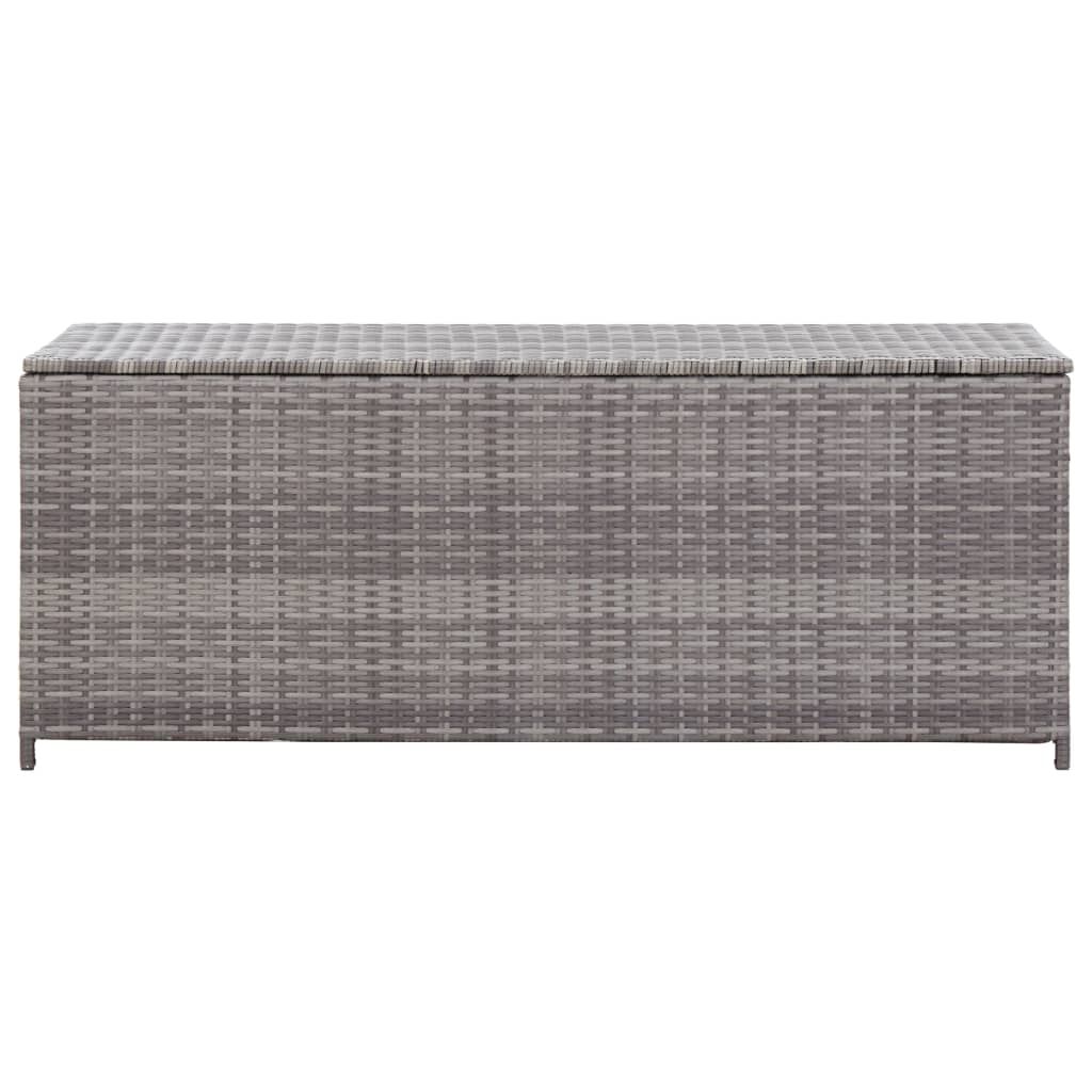 vidaXL Κουτί Αποθήκευσης Κήπου Γκρι 150x50x60 εκ. από Συνθετικό Ρατάν