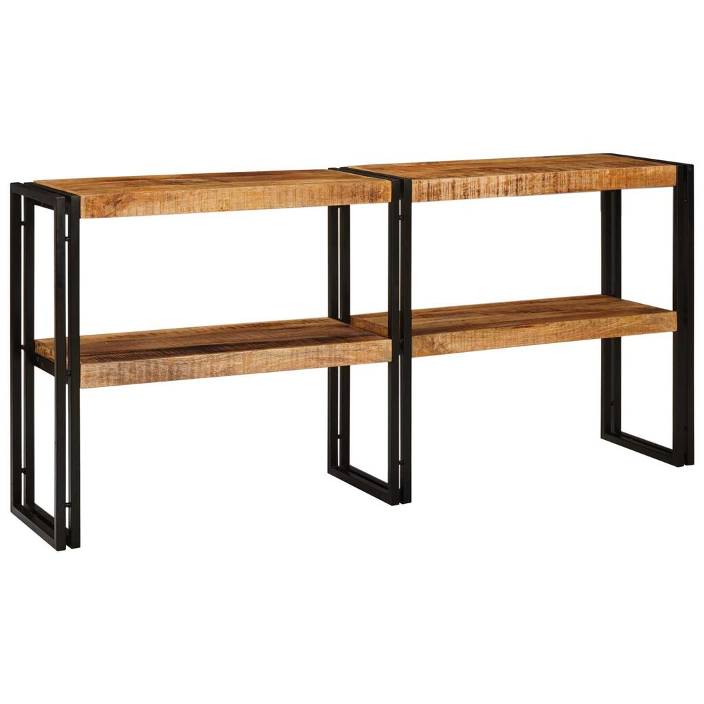 vidaXL Τραπέζι Κονσόλας 160x33x75 εκ Μασίφ Τραχύ Ξύλο Μάνγκο