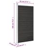 vidaXL Πάνελ Περίφραξης Γκρι 95 x 186 εκ. από WPC