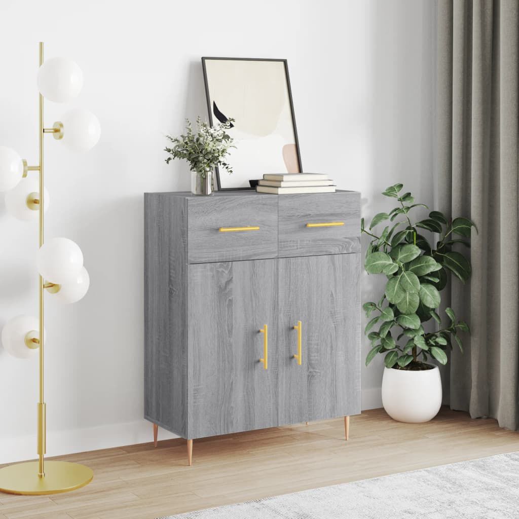 vidaXL Ντουλάπι Γκρι Sonoma 69,5 x 34 x 90 εκ. από Επεξεργασμένο Ξύλο