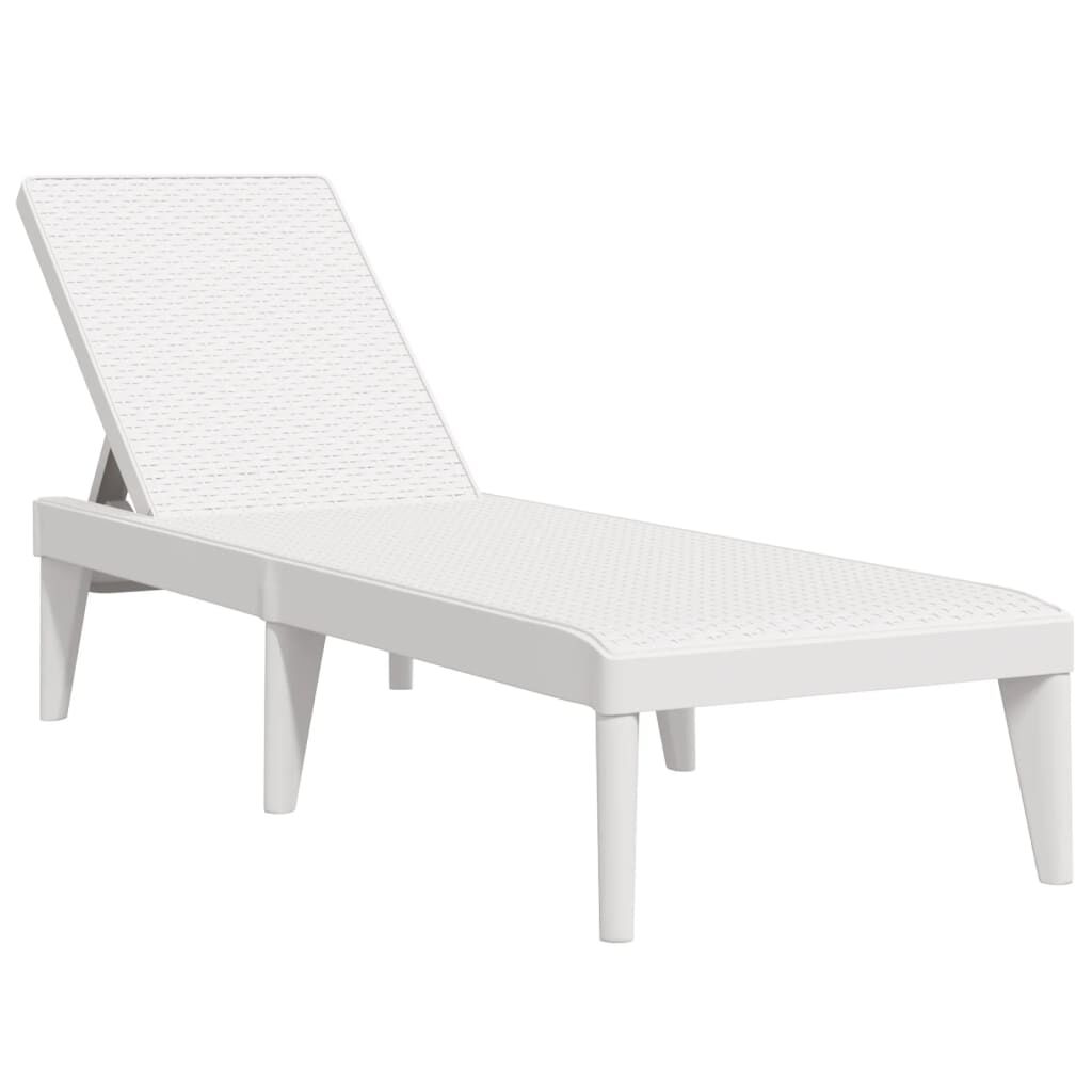 vidaXL Ξαπλώστρα Λευκή 186 x 60 x 29 από Πολυπροπυλένιο