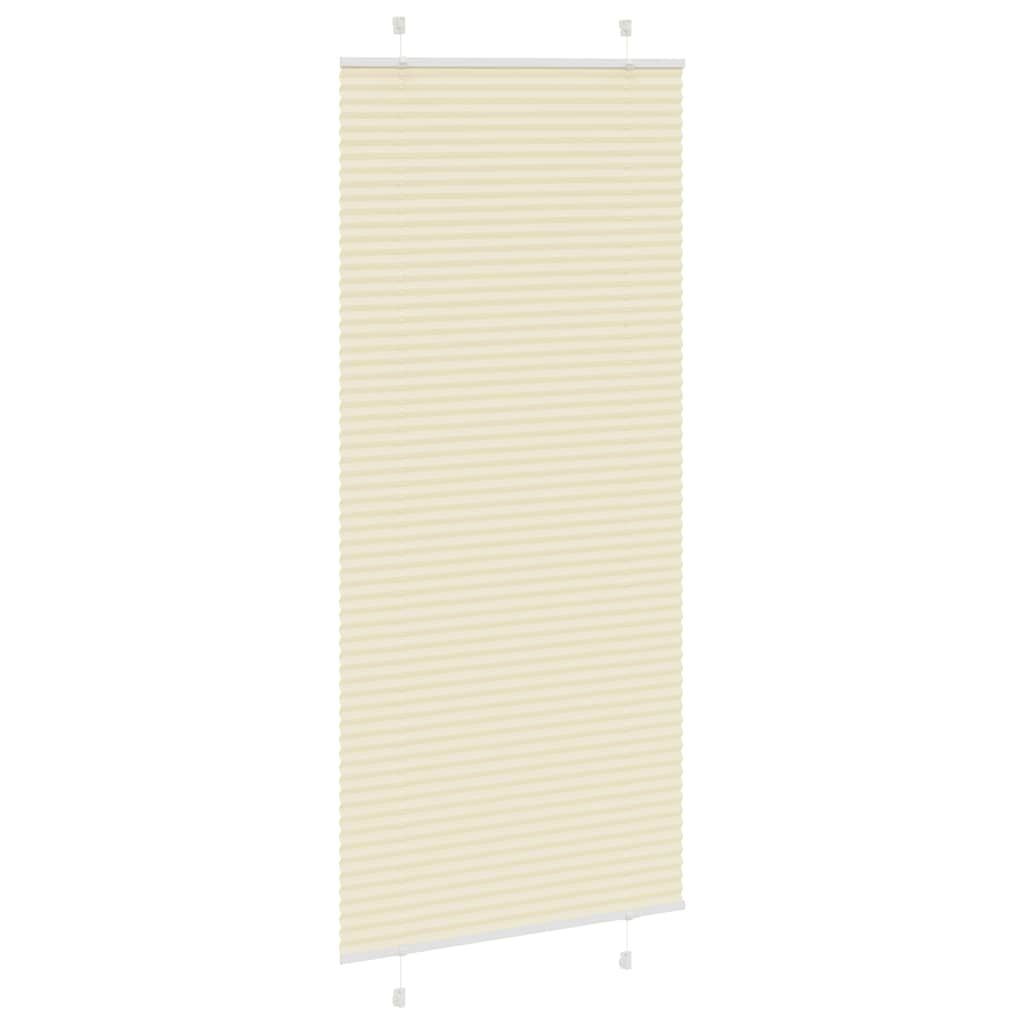 vidaXL Πλισέ περσίδα Κρέμα 85x200 cm Πλάτος υφάσματος 84,4 cm