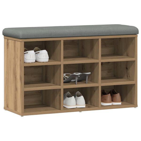 Πάγκος παπουτσιών vidaXL Artisan Oak 82x32x50 cm Κατασκευασμένο ξύλο