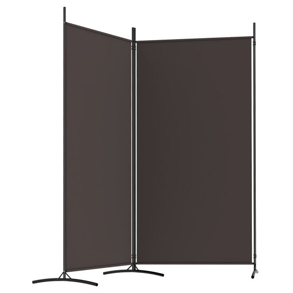 vidaXL Διαχωριστικό Δωματίου με 2 Πάνελ Καφέ 175 x 180 εκ. από Ύφασμα