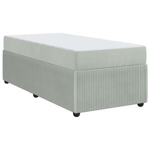 vidaXL Σκελετός κρεβατιού με στρώμα Ανοιχτό γκρι 80 x 200 cm Βελούδο