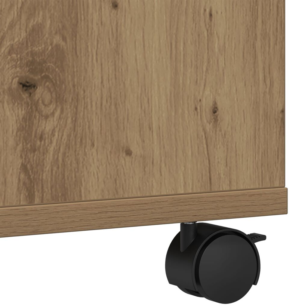 vidaXL Βάση Εκτυπωτή με Ρόδες Artisan Oak 41x32x48 εκ