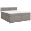 vidaXL &Kappa;&rho;&epsilon;&beta;ά&tau;&iota; Boxspring &mu;&epsilon; &Sigma;&tau;&rho;ώ&mu;&alpha; Taupe 180x200 &epsilon;&kappa;. &Upsilon;&phi;&alpha;&sigma;&mu;ά&tau;&iota;&nu;&omicron;