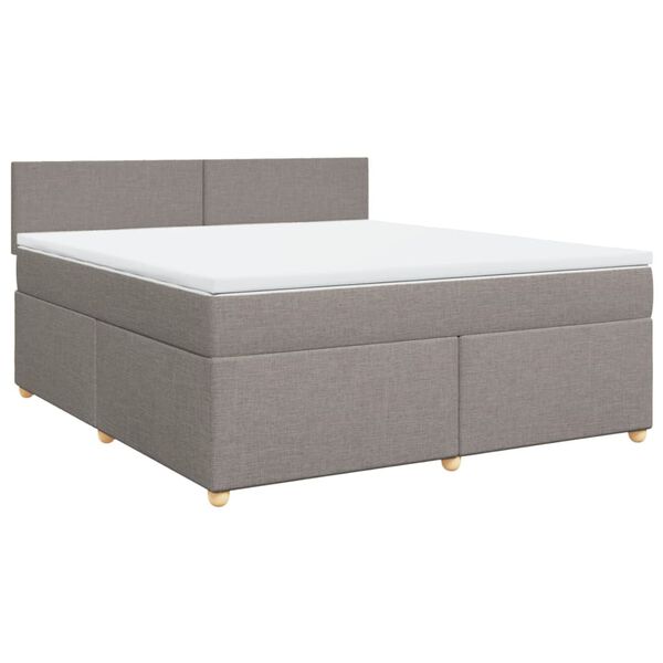 vidaXL &Kappa;&rho;&epsilon;&beta;ά&tau;&iota; Boxspring &mu;&epsilon; &Sigma;&tau;&rho;ώ&mu;&alpha; Taupe 180x200 &epsilon;&kappa;. &Upsilon;&phi;&alpha;&sigma;&mu;ά&tau;&iota;&nu;&omicron;