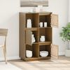 vidaXL Ντουλάπι Ψηλό Μελί 74 x 35 x 117 εκ. από Μασίφ Ξύλο Πεύκου