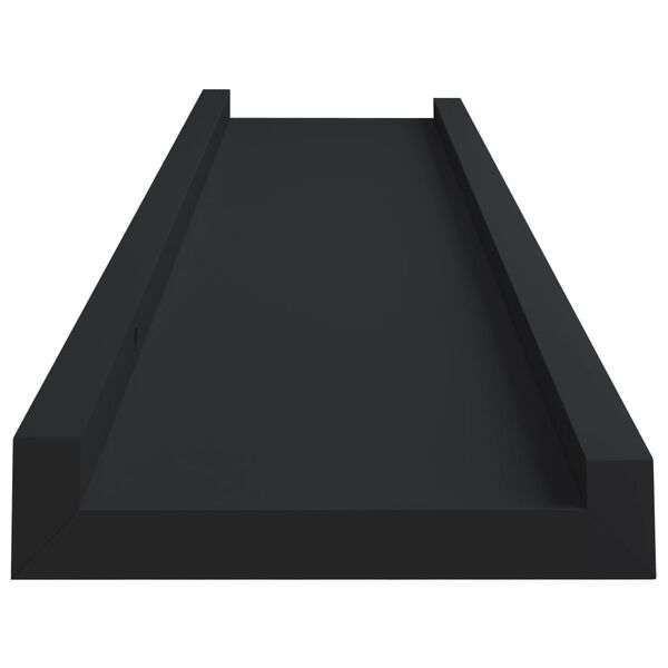 vidaXL Ράφια για Κορνίζες 2 τεμ. Μαύρα 60 x 9 x 3 εκ. από MDF