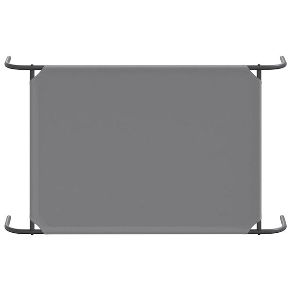 vidaXL Ανυψωμένο κρεβάτι σκύλου γκρι 110x65x20 cm ύφασμα Οξφόρδης