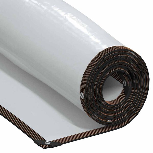 vidaXL Σαφής μουσαμάς με οπές 12x12 m πολυαιθυλένιο