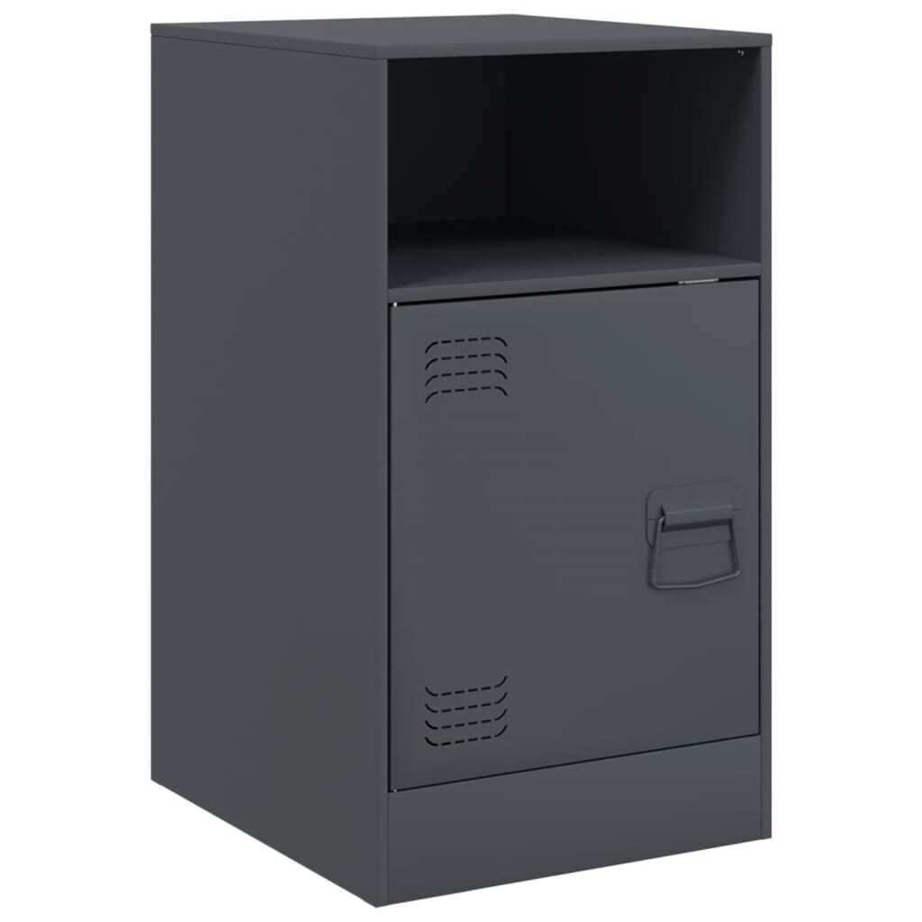vidaXL Κομοδίνο Ανθρακί 34,5x39x62 εκ. από Χάλυβα