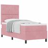 vidaXL Κρεβάτι με ελατήρια με στρώμα Ροζ 80 x 200 cm Βελούδο