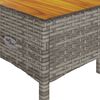 vidaXL Παγκάκι Κήπου Διθέσιο Γκρι Συνθετικό Ρατάν με Μαξιλάρια/Τραπέζι