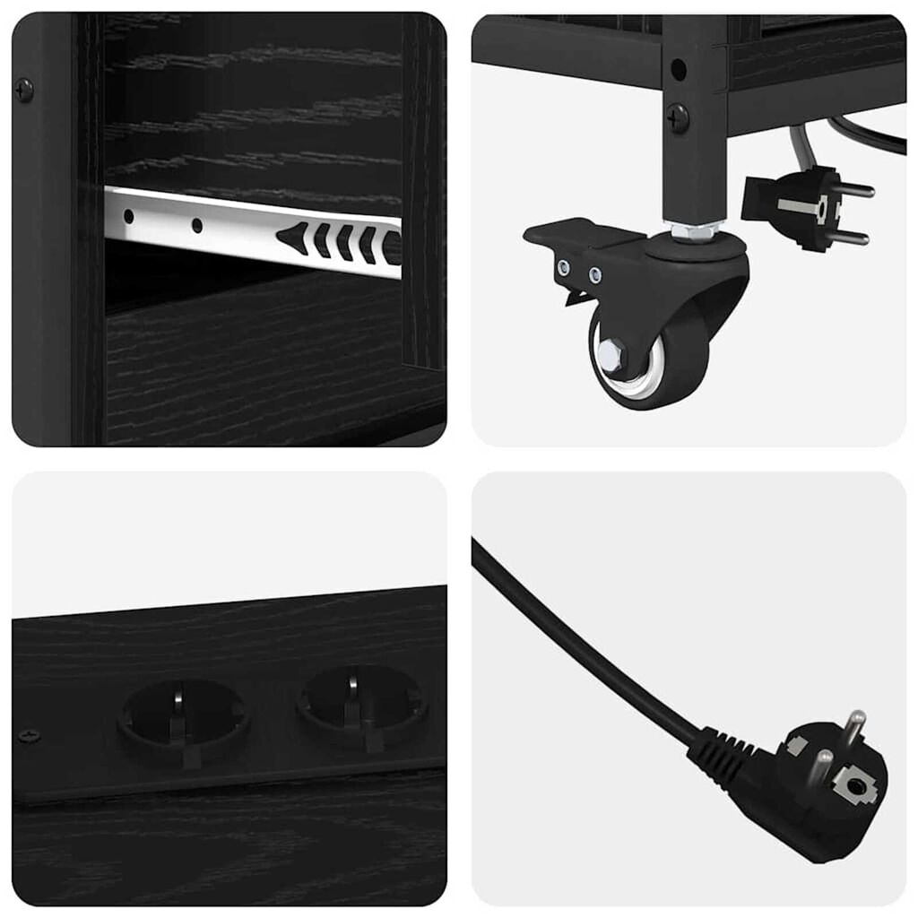 vidaXL Γραφείο Ντουλάπι Μαύρη δρυς 76 x 41 x 72 cm Επεξεργασμένο ξύλο