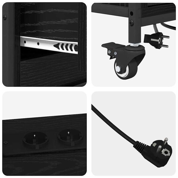 vidaXL Γραφείο Ντουλάπι Μαύρη δρυς 76 x 41 x 72 cm Επεξεργασμένο ξύλο