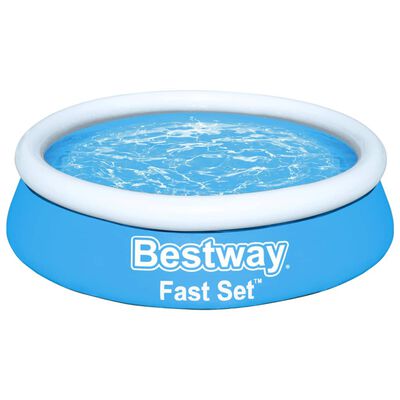 Bestway Πισίνα Φουσκωτή Στρογγυλή Fast Set Μπλε 183 x 51 εκ.
