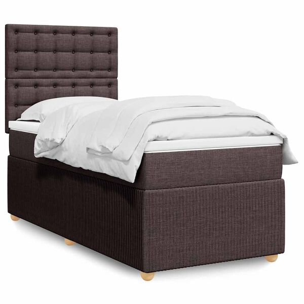 vidaXL &Kappa;&rho;&epsilon;&beta;ά&tau;&iota; Boxspring &mu;&epsilon; &Sigma;&tau;&rho;ώ&mu;&alpha; &Sigma;&kappa;&omicron;ύ&rho;&omicron; &Kappa;&alpha;&phi;έ 90x190 &epsilon;&kappa;. &Upsilon;&phi;&alpha;&sigma;&mu;ά&tau;&iota;&nu;&omicron;