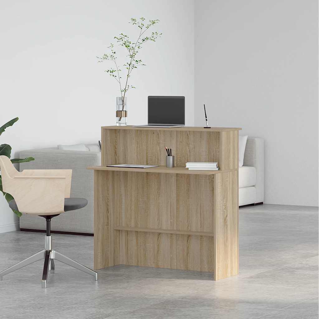 vidaXL Γραφείο υποδοχής Sonoma Δρυς 100x50x103,5εκ. Επεξεργασμένο Ξύλο