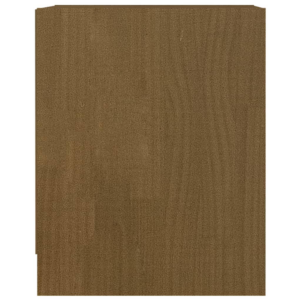 vidaXL Κομοδίνα 2 τεμ. Καφέ Μελί 35,5x33,5x41,5 εκ. Μασίφ Ξύλο Πεύκου