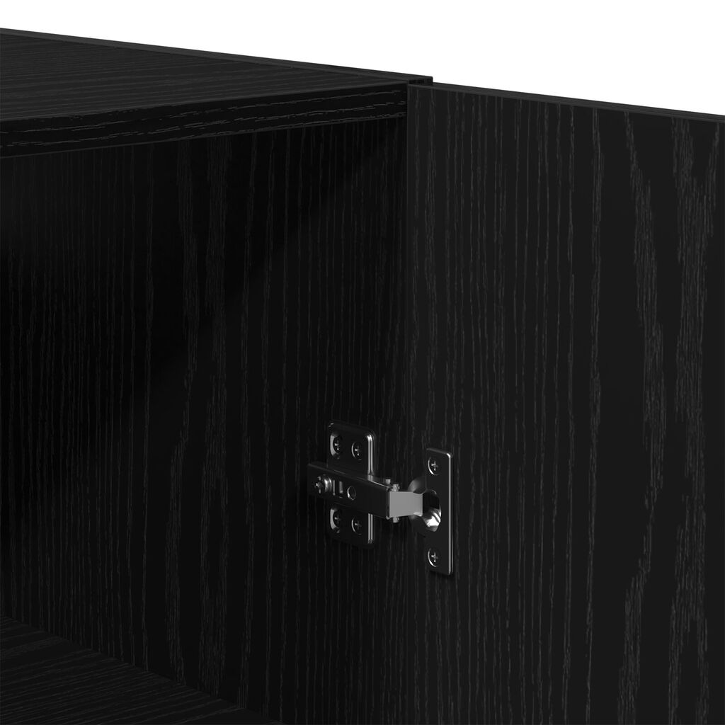 vidaXL Υψηλή Βαθμίδα Μαύρο Δρυς 69,5x34x180 εκ Επεξεργασμένο Ξύλο