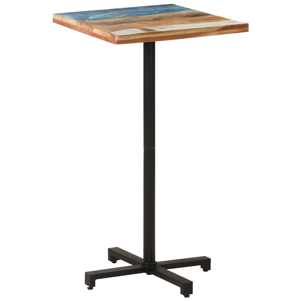 vidaXL Τραπέζι Bistro Τετράγωνο 60x60x110 εκ. Μασίφ Ανακυκλωμένο Ξύλο