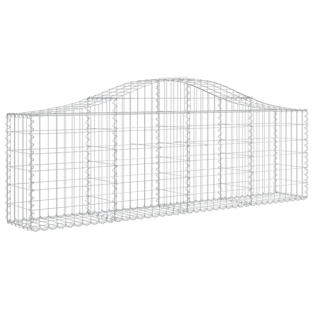 vidaXL Συρματοκιβώτια Τοξωτά 3 τεμ. 200x30x60/80 εκ. Γαλβαν. Ατσάλι