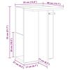 vidaXL End Table &Lambda;&epsilon;&upsilon;&kappa;ό 35 x 40 x 55 &epsilon;&kappa;. &Epsilon;&pi;&epsilon;&xi;&epsilon;&rho;&gamma;&alpha;&sigma;&mu;έ&nu;&omicron; &xi;ύ&lambda;&omicron;