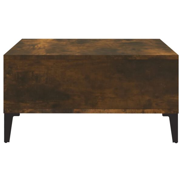 vidaXL Τραπεζάκι Σαλονιού Καπνιστή Δρυς 60x60x30 εκ. από Μοριοσανίδα