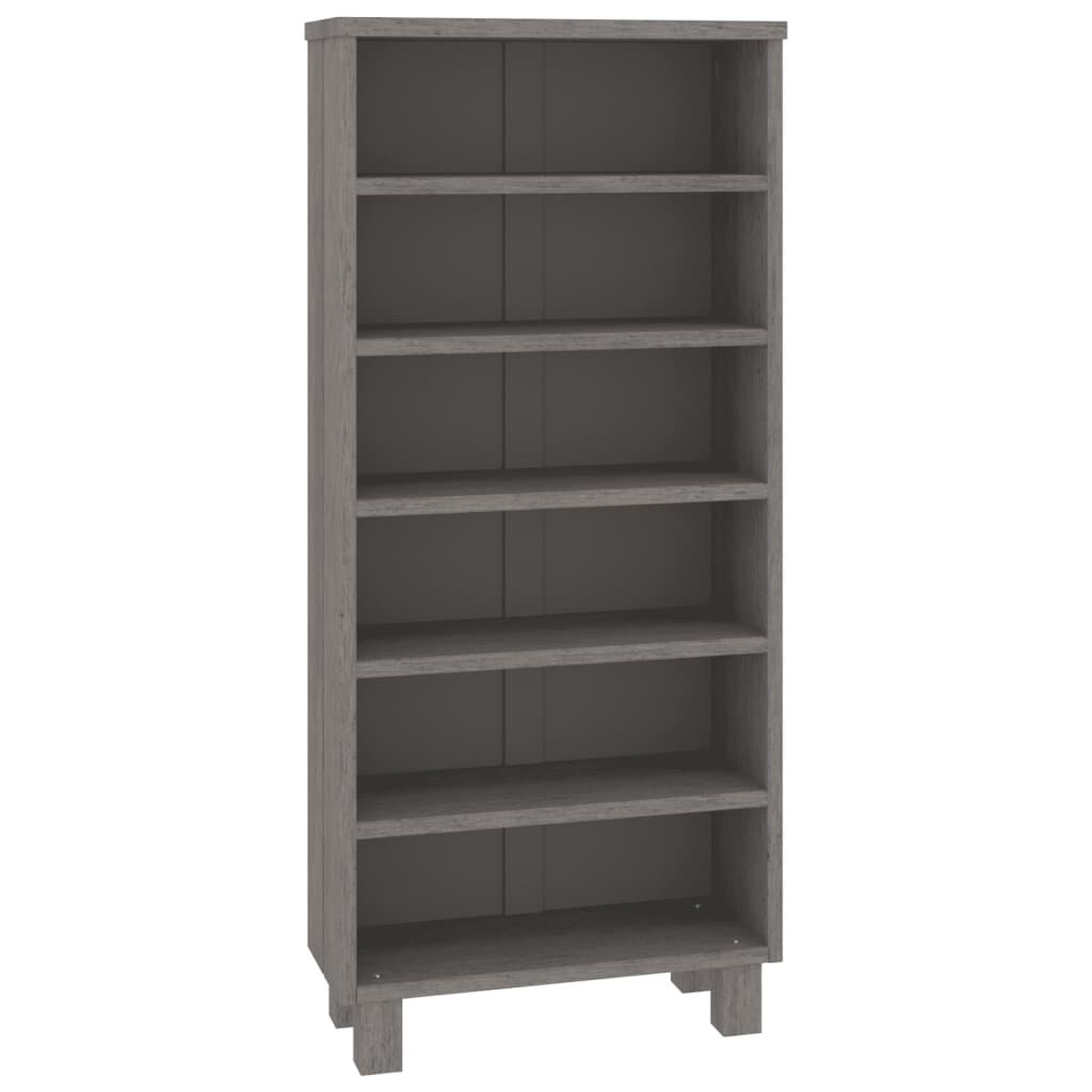 vidaXL Ραφιέρα CD HAMAR Αν. Γκρι 45x18x100 εκ. Μασίφ Ξύλο Πεύκου
