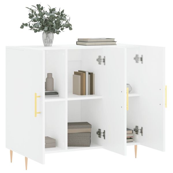 vidaXL Μπουφές Λευκός 90 x 34 x 80 εκ. από Επεξεργασμένο Ξύλο