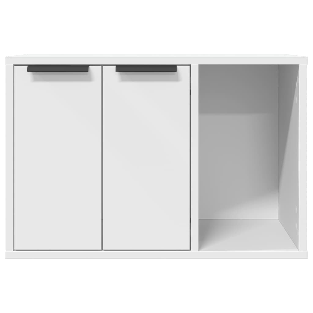 vidaXL Τουαλέτα Γάτας Περίφραξη Λευκό 60x40x40 εκ. Επεξεργασμ. Ξύλο